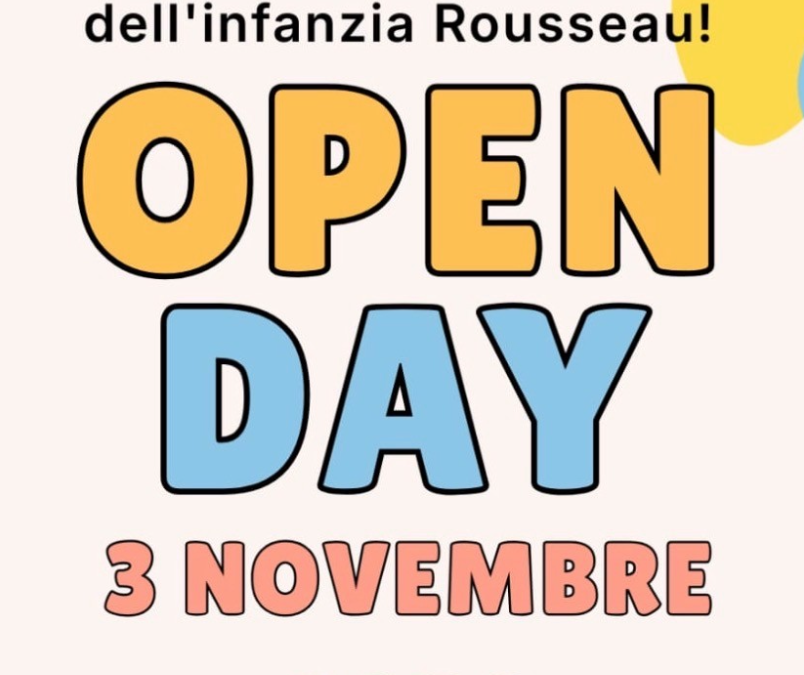 Open day infanzia Rousseau-3 novembre 2026 ore 17.00